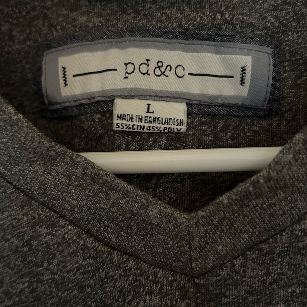 {PD&C} - Size L- Grey short sleeve with white stitching - Picture 2 of 4